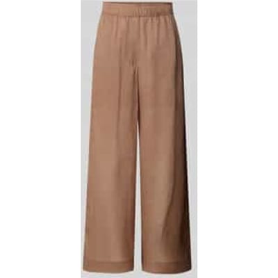 Wide fit stoffen broek met elastische band