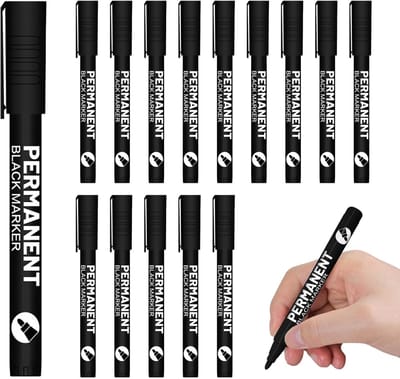 Dailygoods- Permanente Markers 15 Stuks - Sneldrogende Acrylstiften - Geschikt voor Papier/Metaal/Glas - Fijne Punt 1 mm - Waterdicht - Niet Giftig - Markeerstiften