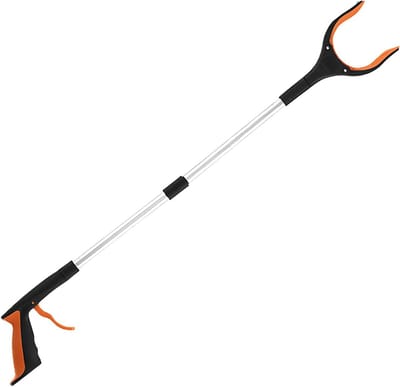 Afvalgrijpgereedschap - Opvouwbare grijper - Voorwerpen Pakken - Antislip siliconen - 84 cm - Grijs