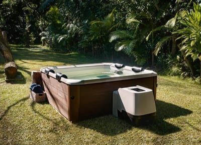 Opblaasbare Whirlpool Spa 4-Persoons – Comfort C-TE042 – 158 x 158 x 68 cm – 108 Massagejets, UVC-Desinfectie, Winterbestendig, Energiebesparend – Pauwhome