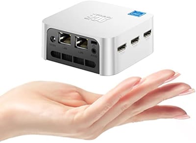 ACEMAGICIAN V1 Mini-pc, Twin Lake N150 (tot 3,6 GHz), 8 GB DDR4, 256 GB M.2 2280 SSD, micro-desktopcomputer, ondersteuning Dual HDMI + DP|USB3.2