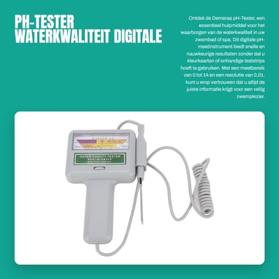 Dailygoods- pH-tester Digitale Wasserqualitätsmonitor - pH-tester Zwembad - pH-tester Grond - Chlor-Messgerät - Handheld - Nauwkeurigheid 0,05 - Water Quality Tester