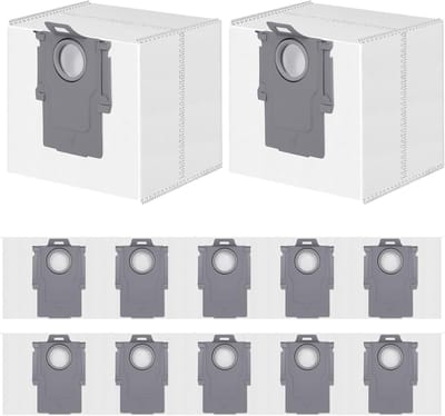 12 Stuks Stofzakken voor Roborock S8+/S8 Pro Ultra/S7 MaxV Ultra/Q7 M5+/L5+/Max+/Q8 Max+/Q5 Pro+/Q5 Max+/Q10 S5+/X5+ Stofzuiger- Reservezak - Accessoires -Stofzuigerzakken- Reserveonderdelen