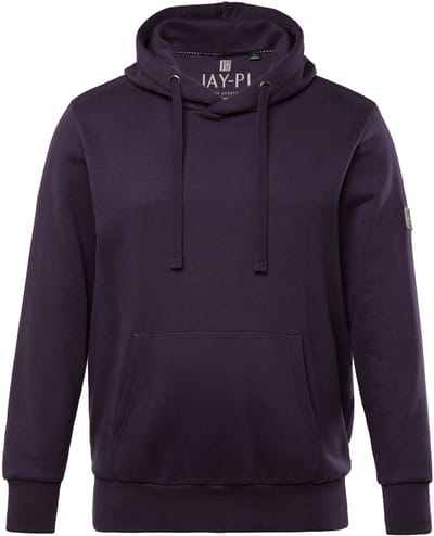 JAY-PI - Heren - Hoodie loungewear capuchon kangoeroezak - Donkeraubergine - Maat 3XL