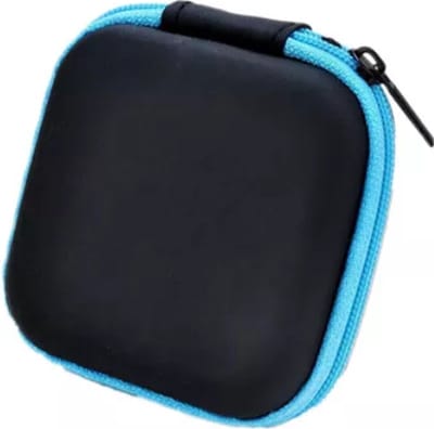 Oortjes opberg hoesje - Case - Etui - Organizer - Voor oordopjes en laadkabels - USB - Blauw