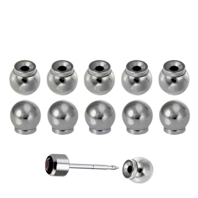 8 anti prik -achterkant oorbel zilverkleur- Charme Bijoux