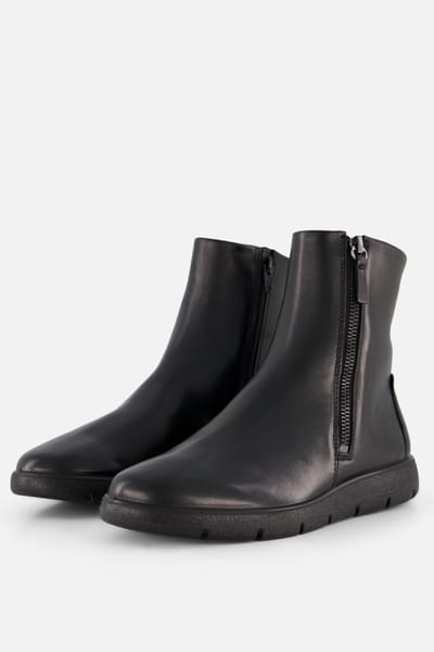Ecco bella 2 W zip enkellaarsjes zwart - Maat 38
