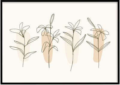 Poster Flowers - 30x40 cm - Home poster - Exclusief fotolijst – WALLLL