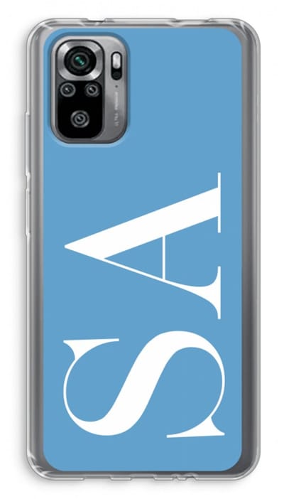 Gepersonaliseerd - Case Company® - Hoesje geschikt voor Xiaomi Redmi Note 10S hoesje - Monogram N°2 - Soft Cover Telefoonhoesje - Bescherming aan alle Kanten en Schermrand