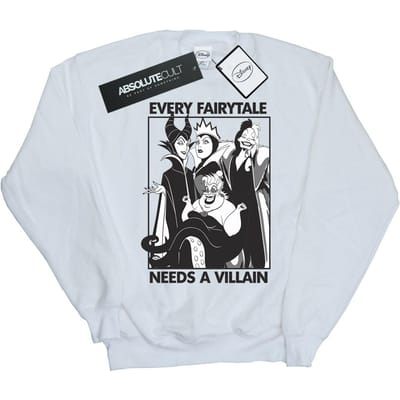 Disney Meisjes Schurken Katoenen Sweatshirt (Wit)