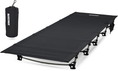 Kampeerbed - Opvouwbaar bed - Outdoor reizen - Ultralichtgewicht ontwerp - 2.2 kg - Zwart