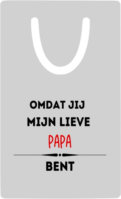 Hacebo® - omdat jij mijn lieve papa bent metalen boekenlegger - Vader - de liefste papa - vader cadeautjes - vaderdag - verjaardag - geschenk - kado Bladwijzer boekenleggers - 7.6 cm x 5cm