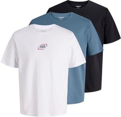 JACK&JONES - JJCORP GRAPHIC TEE SS O-NECK 3PK MP - Heren - T-shirts
