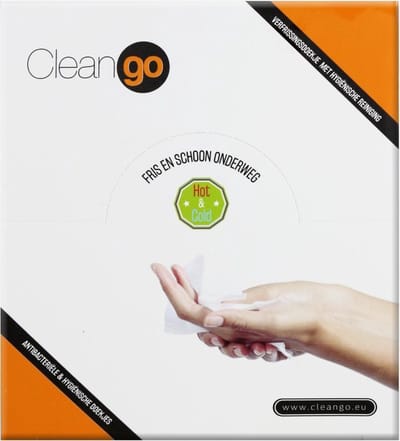 Clean Go - antibacteriële vochtige doekjes zonder alcohol - per stuk verpakt - 35 stuks