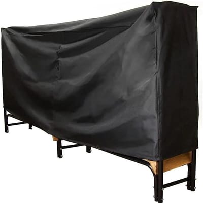 Houtopslag Cover - Houtstapel Bescherming - Buiten Opslaan - Waterdicht Oxford Materiaal - 244x34x100cm - Zwart
