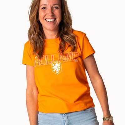 Nederlands Elftal T-Shirt Dames - Maat MS - KNVB Fan Shirt - Katoen