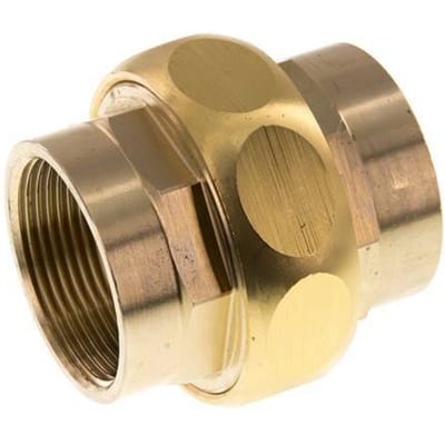 Union Rechte Connector Rp1 1/2'' Vrouwelijk Messing Platte Dichting Centellen 16bar (224.8psi)