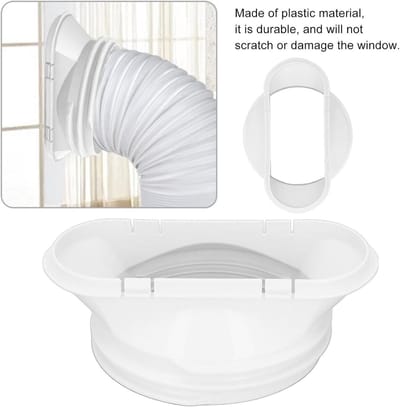 Airconditioning adapter voor ramen met platte mond - afvoerslangaansluiting - 5,9 inch slang - mobiele airconditioning accessoires.