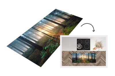 Keukenloper - Loper keuken - Bos - Boom - Plant - 120x50 cm - Keukenloper vinyl