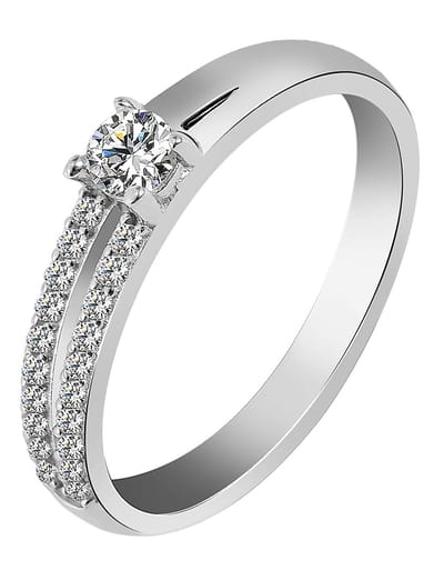 AKZENT Akzent Dames Ring "Halla" van 925 Sterlingzilver, gerhodineerd, duurzaam, maat 48-58