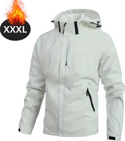 Nivard Windjas Voor Heren - Parka - Lente & Herfst - Jas - Volwassen - Windjack - Windbreaker - Outdoor - Wit - Maat XXXL