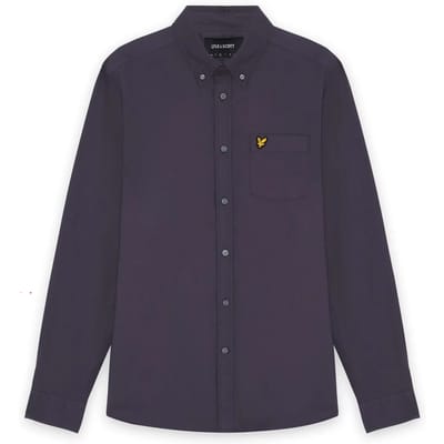 Lyle & Scott Katoenen Overhemd met Knopen - Grijs