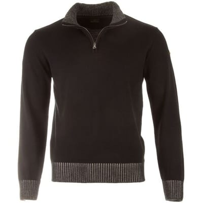 Paul & Shark Trui Wool Half Zip Contrasting Trim Zwart / male