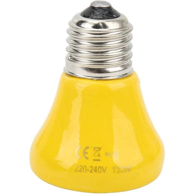 Keramische Reptiel Warmtelamp Mini Infrarood Warmte Keramische Amfibie Verwarmingslamp voor Hagedissen yellow