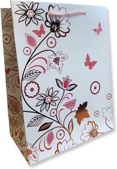 5 cadeau tasjes - Bloem - A5