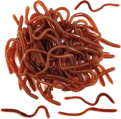 Artificial Earthworm - Biomimetic Soft Silicone Fishing Lures - Strong Seductive Bait for Worm Fishing