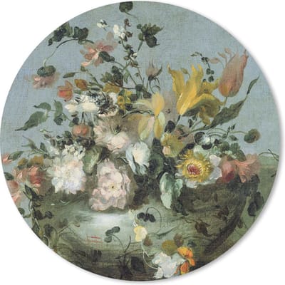 Muismat rond 20x20 cm - Mousepad Bloemen - Oude Meesters - Barok - Ronde muismatten