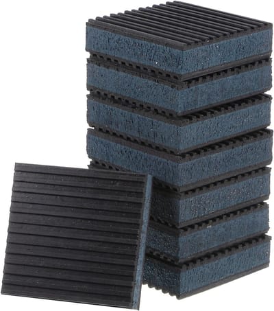 Vibratie Dämpingsmatten - Geluidsisolatie Blokken - Apparaten Stabiliseren - Antislip Rubber EVA - 8x8x2cm - Zwart Blauw