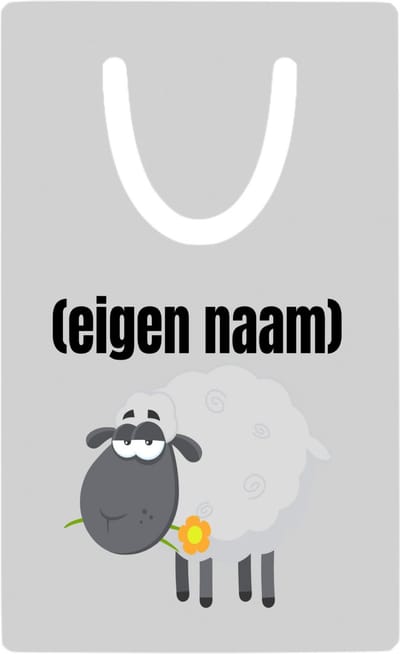 Hacebo® - schaap met eigen naam metalen boekenlegger - Schaap - boeren/schapen liefhebbers - iemand die houdt van schapen - verjaardag - cadeau - kado - geschenk Bladwijzer boekenleggers - 7.6 cm x 5cm