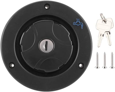 Dailygoods- Watervuldop Afsluitbaar - Lekvrij - Eenvoudig te Installeren - Inclusief 2 Sleutels - Lichtgewicht - Voor RV Caravan Camper - Waterdop