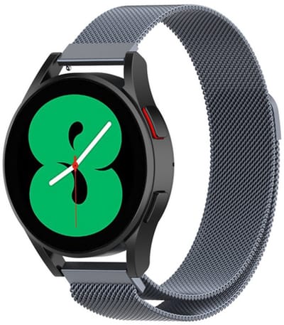 By Qubix - Milanese bandje - Space Grey - Geschikt voor Xiaomi Redmi Watch 5 Active / Redmi Watch 5 Lite