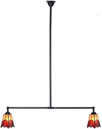 Tiffany T-lamp 2 lichts Fleur de Vanneau Kievitsbloem - Art Deco Trade