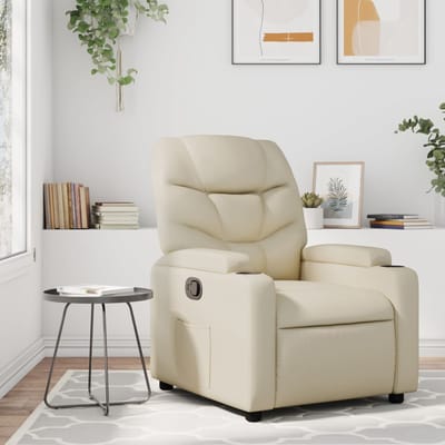 vidaXL - Relaxfauteuil - Crème - Kunstleer