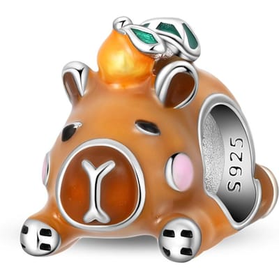 Koper Metaal Capybara Kralen Componenten Sieraden Compatibel Met Authentiek Origineel Armband Hoge Kwaliteit Fijne Sieraden Ketting Ontworpen Voor Vrouwen Doe gray