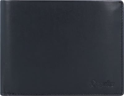 Esquire Nieuw Zijden Portemonnee Leer 12 cm - Jongens - Horizontaal - schwarz