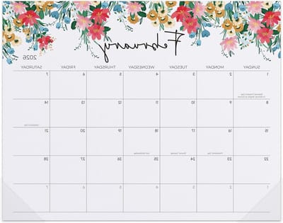 Magnetische Kalender - Koelkast Planner - Maandelijkse Planning - Bloemenontwerp - 38 x 30 cm - Multicolor