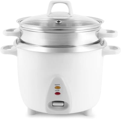 CRLYN® Rijstkoker met Stomer - Multicooker - Warmhoudfunctie - Wit