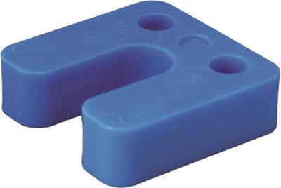 GB drukplaat met sleuf 70x70mm dik 20mm blauw (48st)