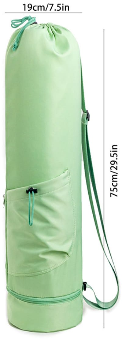 Geweo - yoga tas - Yogamattas - yogamat drager - Schoudertas - Rugzak - sporttas - Yogamat tas met rits - 75x19cm - groen