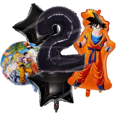 Anime Son Goku Kinderverjaardag Decoratie Dragon Ball Nummer Ballonnen Collectie Jongen Meisje Feestartikel Cartoon Babyborrel Verjaardagsdecor