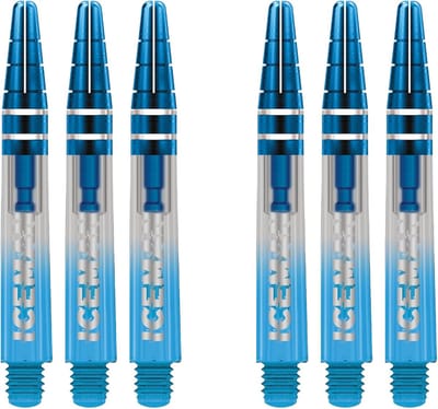 Dartschachten Set - Vlucht Houders - Dartwerpen Verbeteren - Vlucht Vergrendeling - Medium Lengte - Blauw Gedompeld