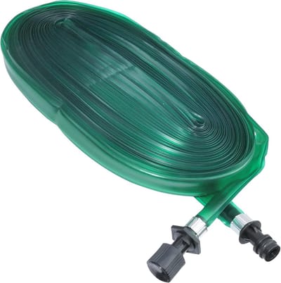 Platte Bewateringsslang - Druppelrubber Ø16 mm - 15 m Lengte met Snelkoppeling - Tuingereedschap