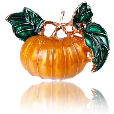 Europese En Amerikaanse Mode Creatieve Pompoen Broche Vrouwelijke Persoonlijkheid Wilde Groente Plant Corsage black