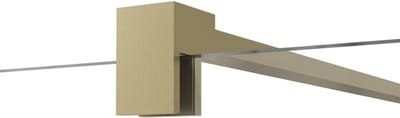 FugaFlow Eccelente Vetro Douchecabine - 80x90x200cm - scharnieren - deurgreep - vlak - gesatineerd veiligheidsglas - Geborsteld Messing PVD (Goud)