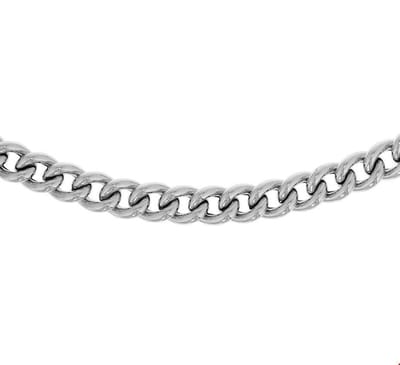 The Jewelry Collection Ketting Gourmet 7,5 mm 45 cm - Zilver