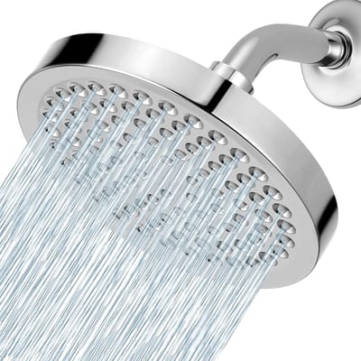 Daity Regendouchekop - luxe - moderne uitstraling - het perfecte verstelbare alternatief voor een standaard douchekop - geniet van een comfortabele douche-ervaring - zelfs bij lage waterdruk (15 cm - chroom).